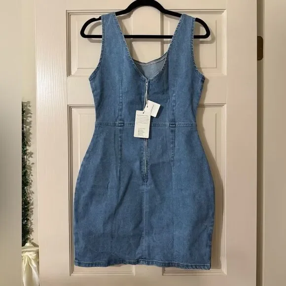Women’s Mini Denim Dress S NWT - Picture 2 of 5